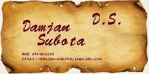 Damjan Subota vizit kartica